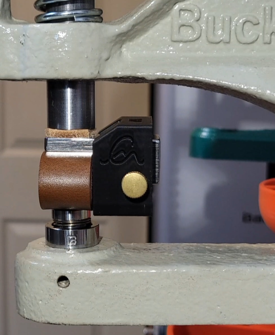 Adjustable Backstop for Buckleguy Staple Die