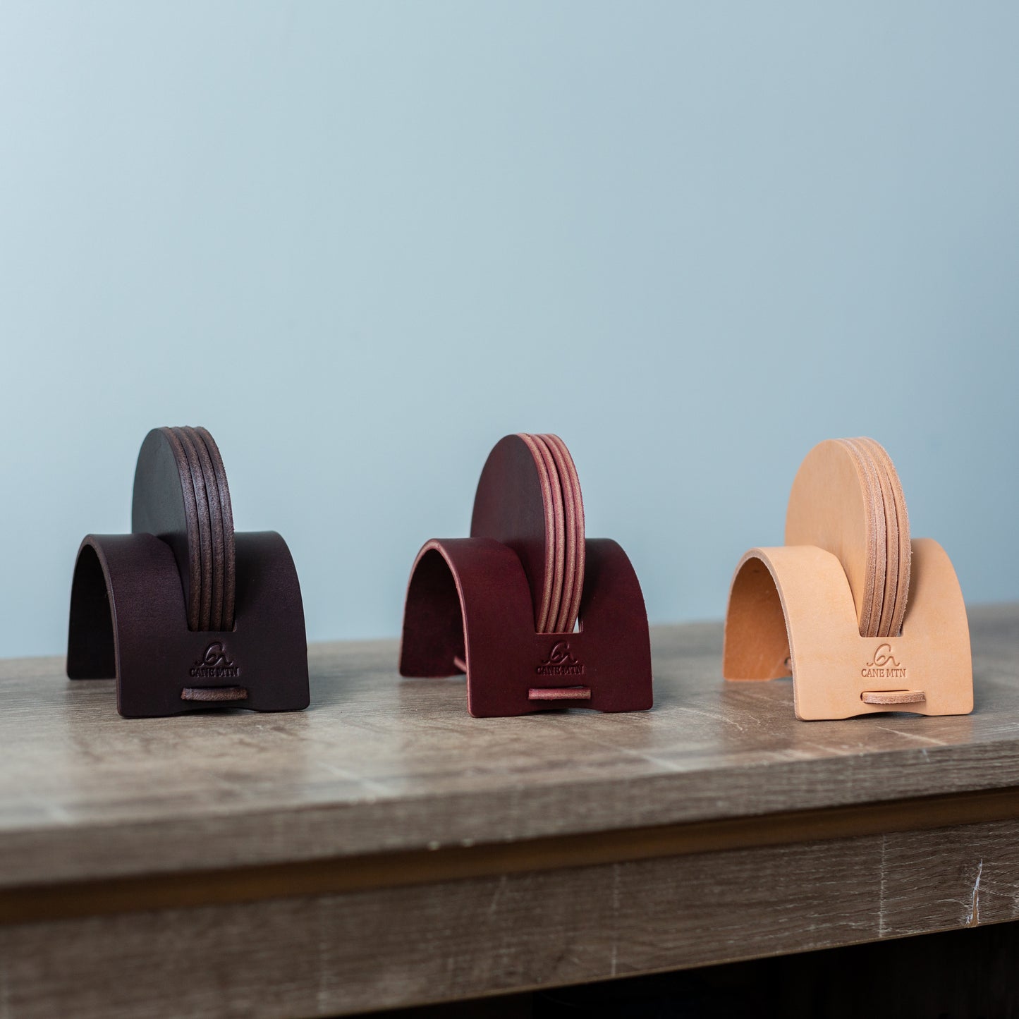 Celo Leather Coaster Set